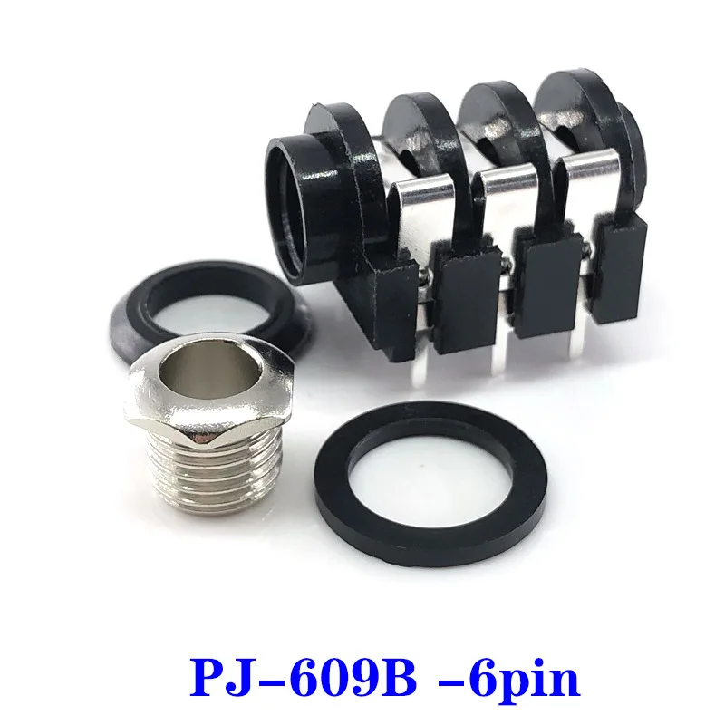 Conector de Audio Jack para altavoz, Adaptador de Audio para chasis de micrófono, 6,35mm, 1/4 pulgadas, hembra Mono, PCB, montaje en Panel - imagen 3