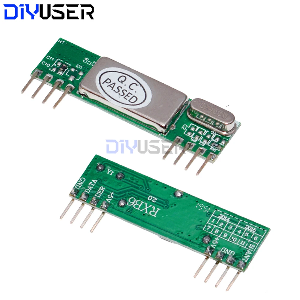 Módulo receptor RF de 433MHz superheterodino RXB6 alta sensibilidad baja potencia para Arduino ESP8266 IoT 3,3 V 5V - imagen 4