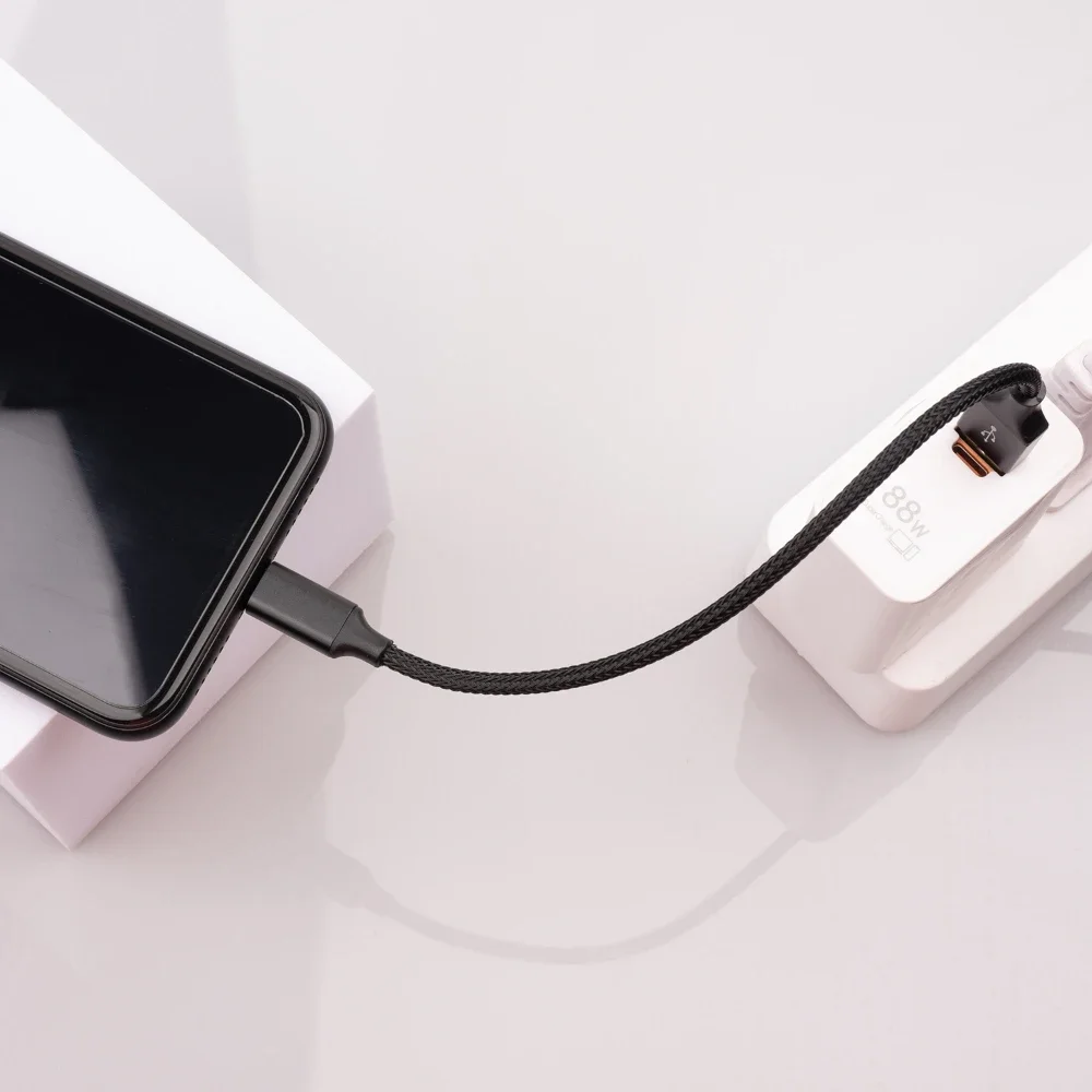 Cable USB de carga rápida para móvil, Cable de datos corto de 20cm para iPhone 14, 13, 12, 11 Pro Max, XS, X, 6s, 7, 8 Plus - imagen 5