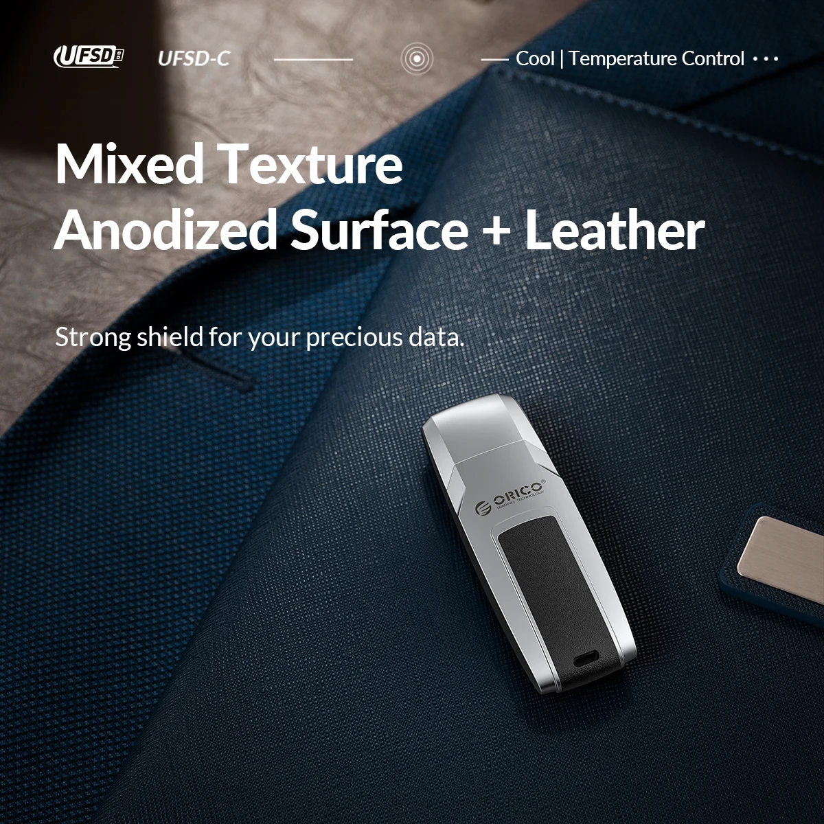 ORICO-unidad Flash USB de cuero y Metal, pendrive con forma de coche, 411 MB/S, 512GB, 256GB, 128GB, 64GB, UFSD - imagen 5