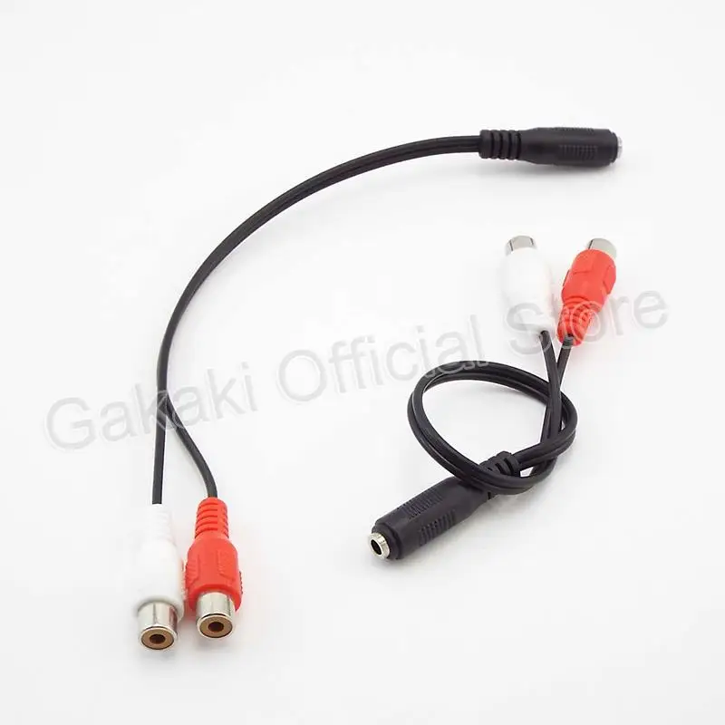 Cable de Audio estéreo hembra RCA macho Aux Cable de Audio de 3,5mm adaptador Y para DVD TV VCR a amplificador de auriculares conector de altavoz - imagen 2