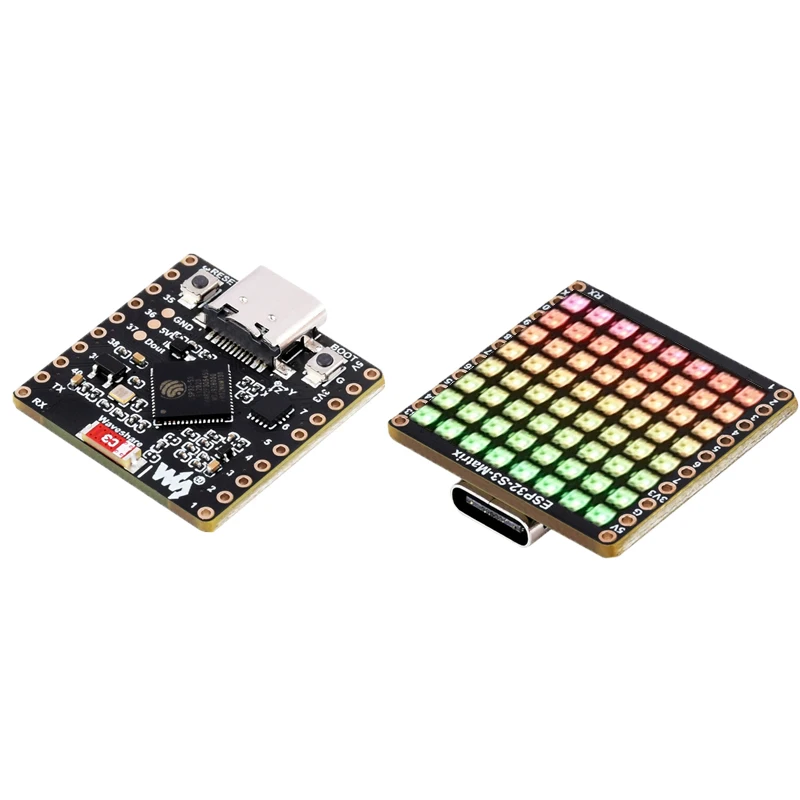 ESP32-S3 Matrix RGB-LED con WiFi Bluetooth QST actitud Gyro Sensor QMI8658C para Arduino Python