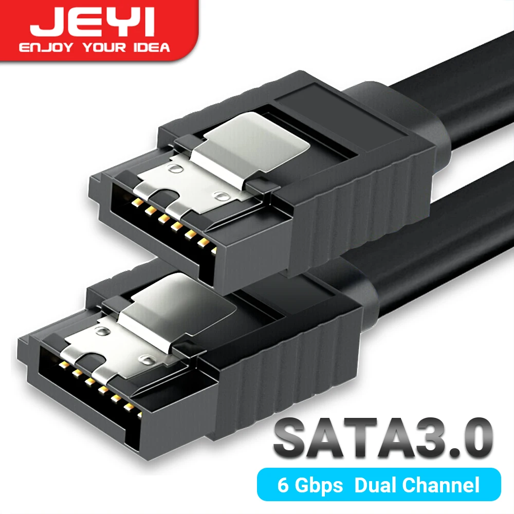 JEYI SATA Cable III 6Gbps 40CM Cable de datos HDD SDD de curva recta con pestillo de bloqueo para SATA HDD SSD CD Driver CD Writer