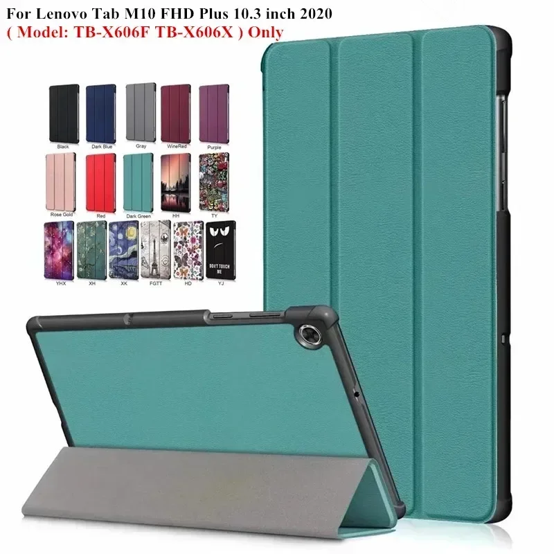 Para Lenovo Tab M10 FHD Plus 10 3 funda TB-X606F TB-X606X 2020 soporte plegable funda inteligente para Lenovo Tab M10 Plus Tablet niños verde