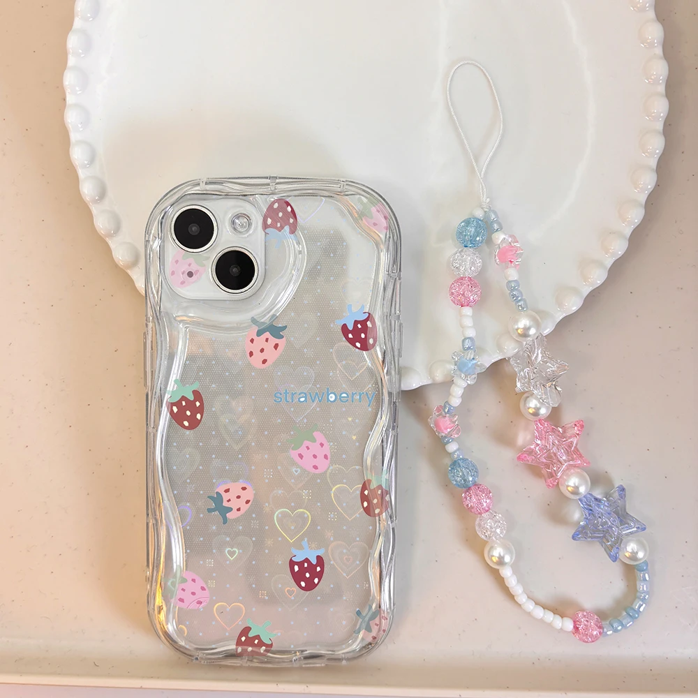 Flash cadena estrella medusas fresa Bowknot flor funda para OnePlus ACE Nord N200 N20 SE CE3 N300 CE4 4G 5G fundas de teléfono - imagen 3