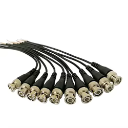 1 Cable de vídeo BNC Q9 macho hembra Pigtail con chaqueta de PVC 20cm otro extremo expuesto nuevo