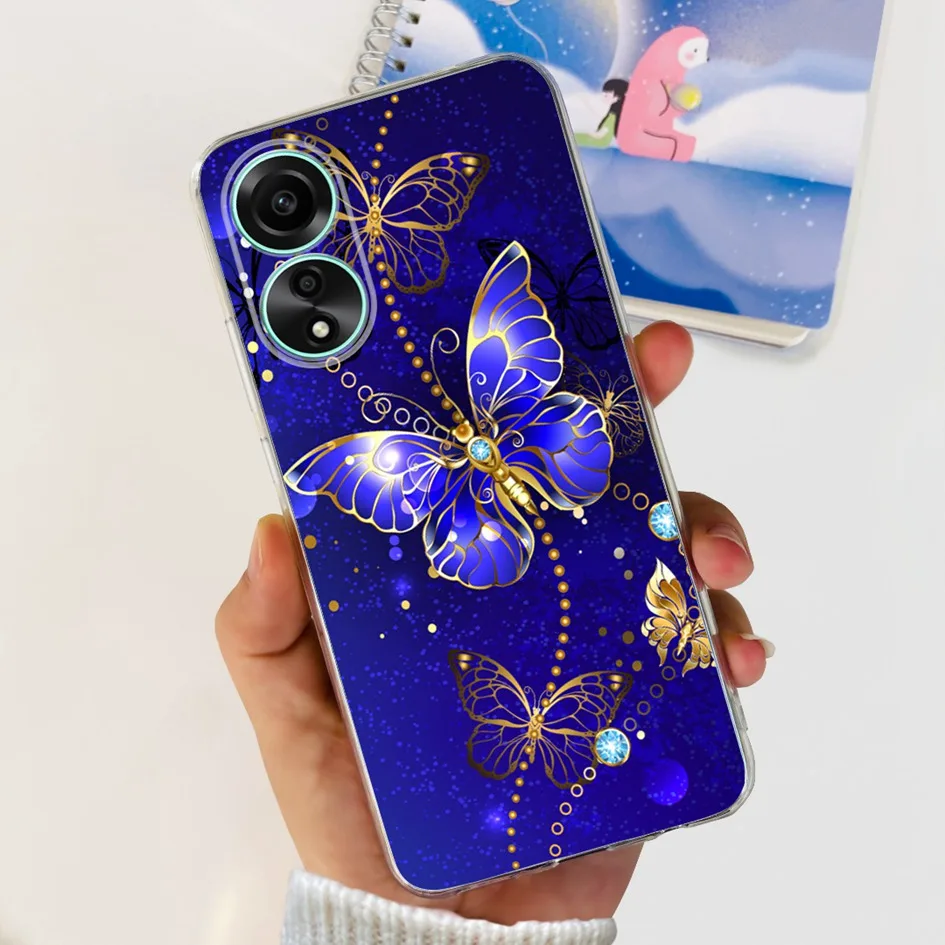 Para OPPO A78 4G Funda OPPOA78 5G Funda CPH2565 CPH2483 CPH2495 Parachoques a prueba de golpes para OPPO A59 Funda de silicona transparente de mármol de moda - imagen 2