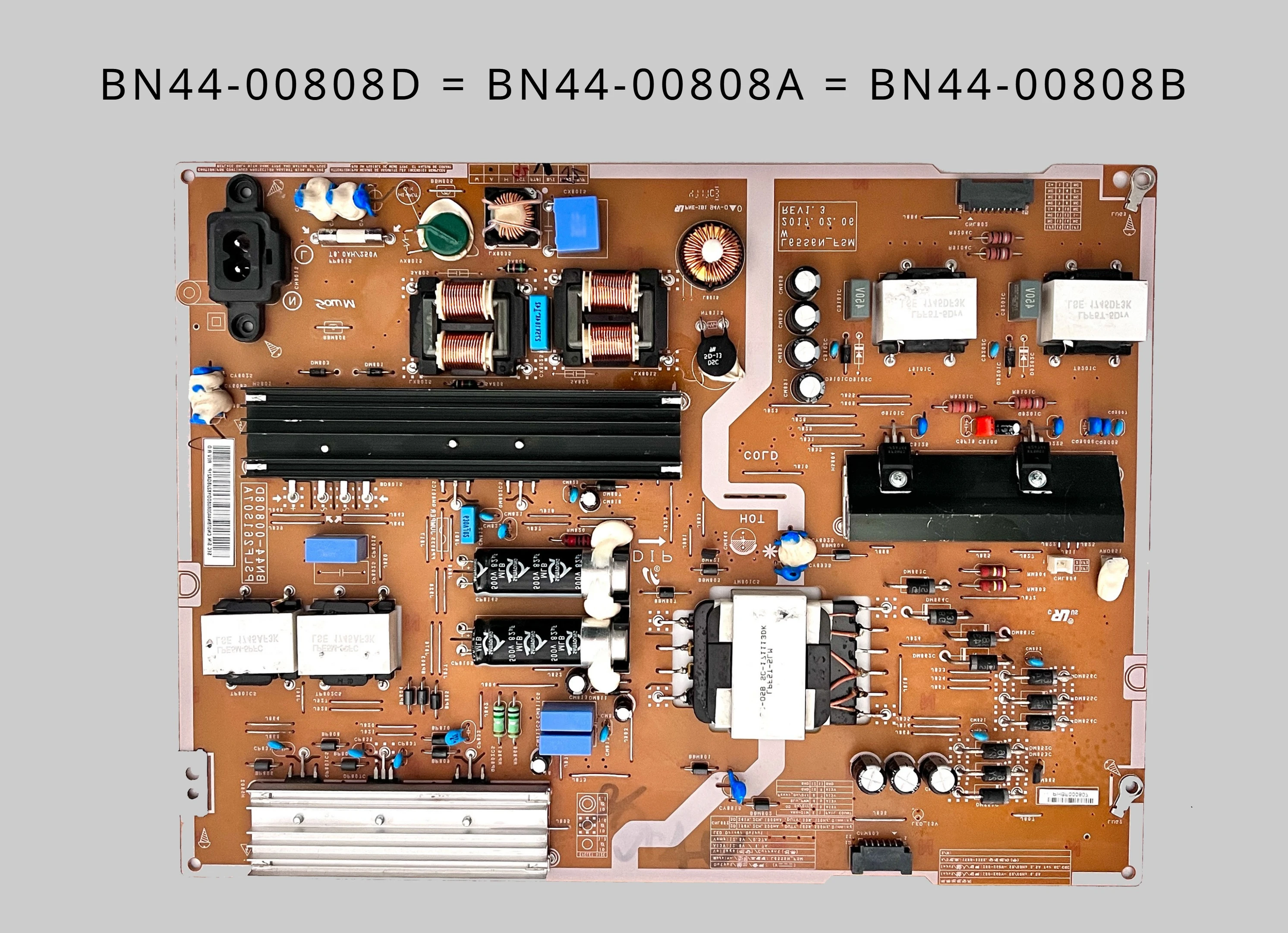 BN44-00808D = BN44-00808A = BN44-00808B La placa de alimentación es para TV UE65MU6100U UE65MU6100K UE65KU7000U UE65KU6300U UE65KU6100W
