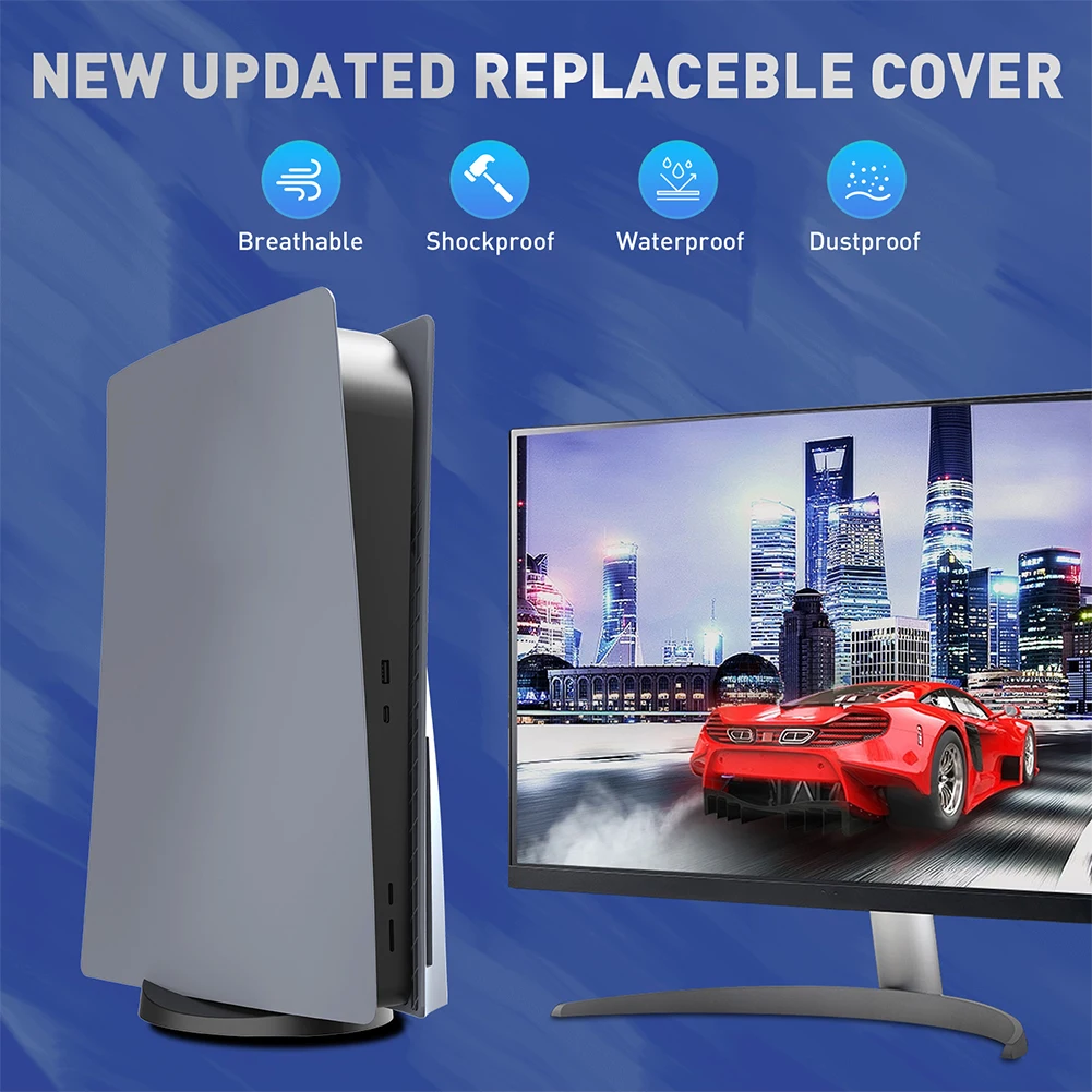 Funda de plástico duro para PS5 Fat 30th Anniversary, carcasa de placa frontal de repuesto para consola PS5, cubierta de consola con placa frontal antiarañazos - imagen 3