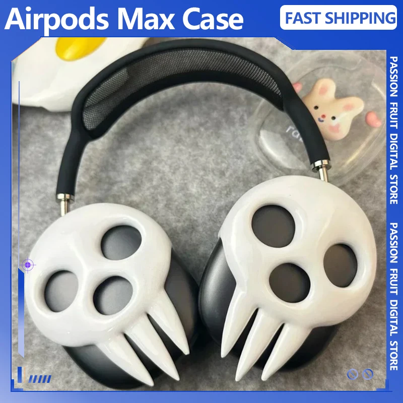 Funda Airpods Max personalizada Soul Eater Death Skull diseño auriculares decoración adecuada para Airpods Max auriculares personalizados