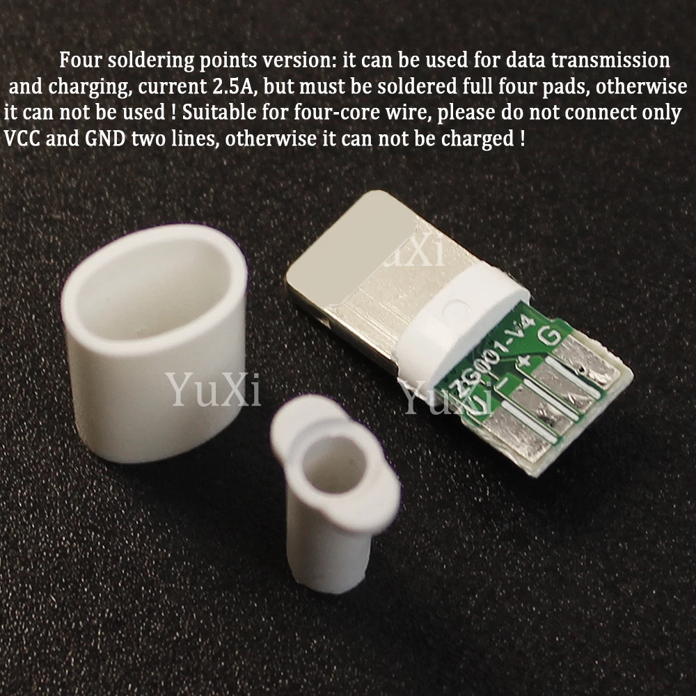 Juego de 5 enchufes USB 2,6 3,0mm con placa de Chip conector macho datos de soldadura interfaz de línea OTG Cable de carga para IPHONE Lightning Dock - imagen 3