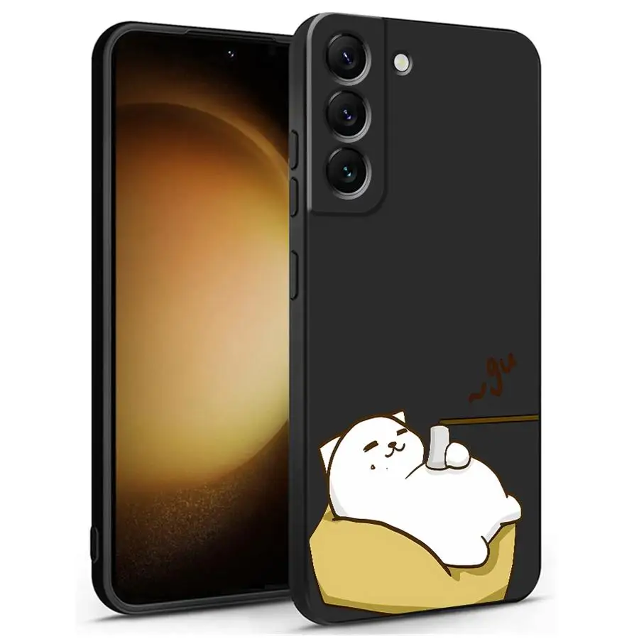 Funda de teléfono con diseño de gato de dibujos animados para Samsung Galaxy A53 A22 A51 A35 A54 A21s A52 A55 A72 A24 A73 A56 A33 A25 A25 A23 A35 - imagen 4
