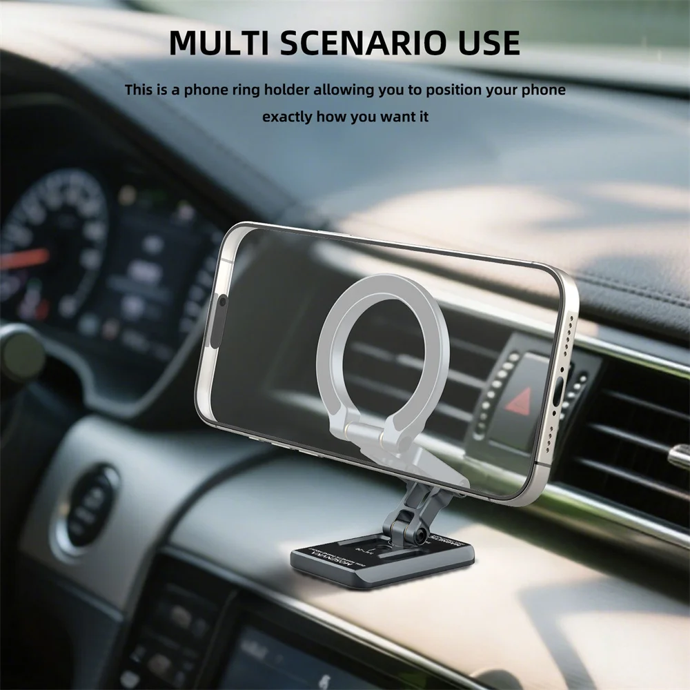 Soporte magnético doble para teléfono, trípode plegable para teléfono, 1/4 pulgadas y ARCA-Swiss, escritorio, gimnasio/coche/avión, soporte para Masafe, iPhone y Android - imagen 3