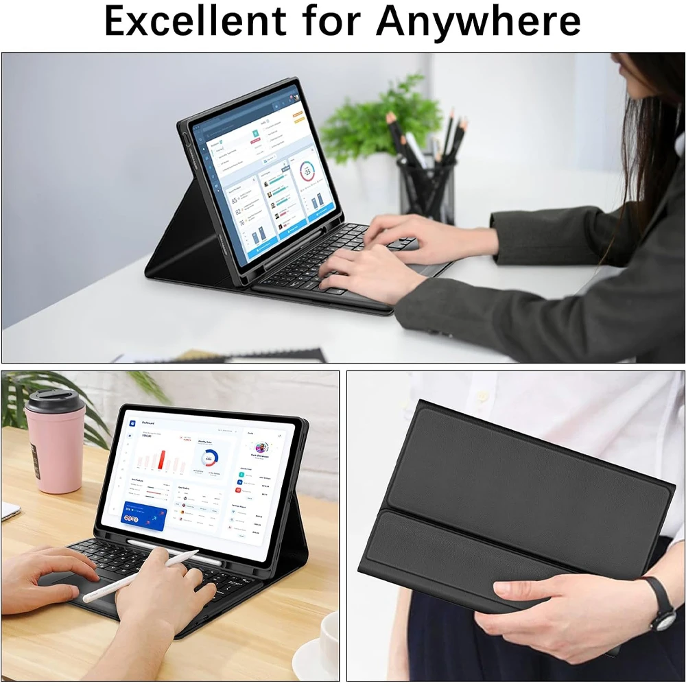 Funda para Redmi Pad Pro de 12,1 pulgadas, funda para teclado Bluetooth para Xiaomi POCO Pad de 12,1 pulgadas 2024 - imagen 2