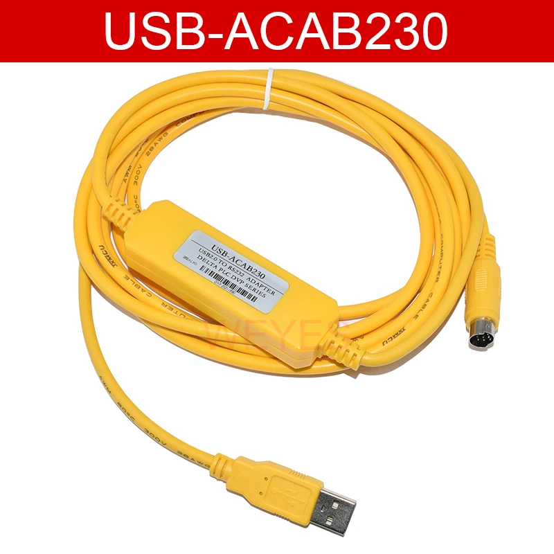 USB-ACAB230-Cable de programación de interfaz USB USBACAB230, para DVP Series, PLC, USB-DVP, USB-ACAB230, PLC, nuevo