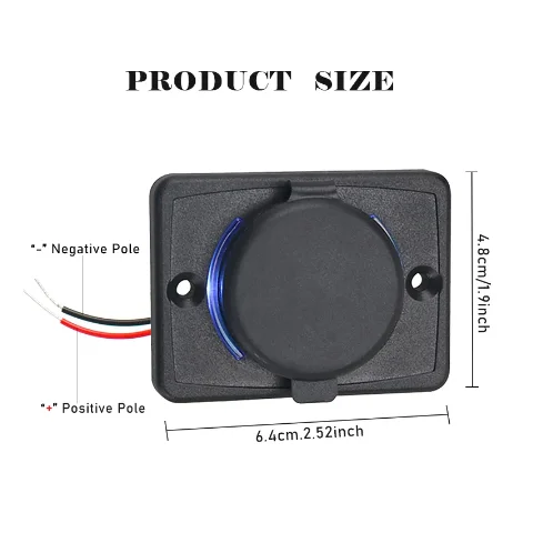 Panel de enchufe USB 12-24V PD QC3.0 RV, cargador de coche de carga rápida de 18W con luz LED para coche, autobús, camión, barco, ATV - imagen 4