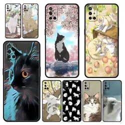 Funda Gatos OnePlus Silicona Negra - Múltiples Modelos