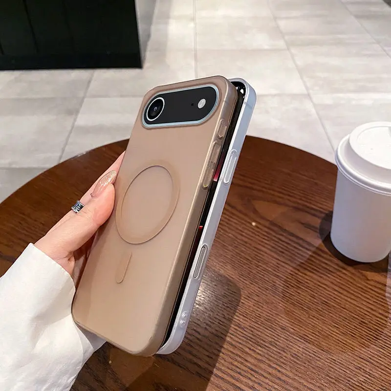 Para iphone 17 air 16 15 14 13 12 pro max plus Funda suave transparente magnética PC Funda agradable a la piel Funda de parachoques a prueba de golpes - imagen 4