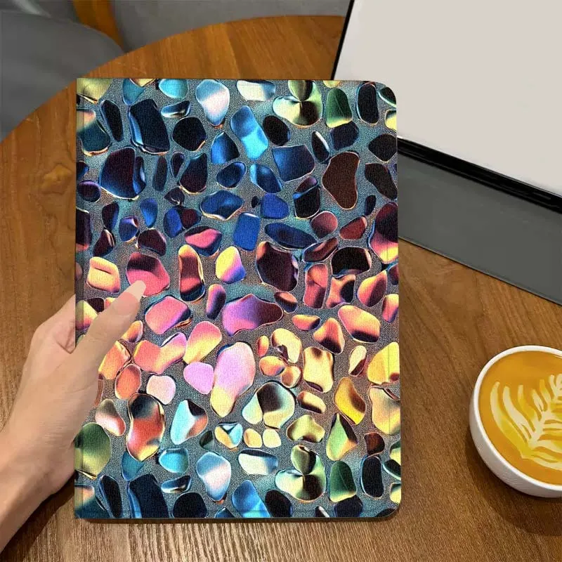 Color Geometry Shard Texture For Samsung Galaxy Tab S7 S8 S9 S10 11 12.4 13.1 FE Plus Lite Inch Cover Tablet Case - imagen 4