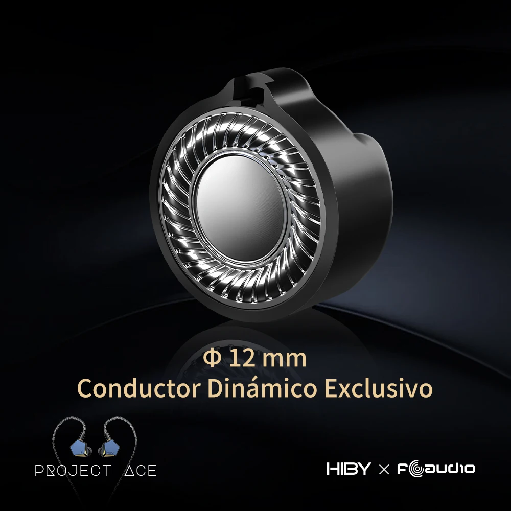 HiBy Project Ace Mg-auriculares intrauditivos con controlador dinámico chapado en aleación HIFI, auriculares con cable IEM de 0,78mm con enchufe de 3,5/4,4mm - imagen 3