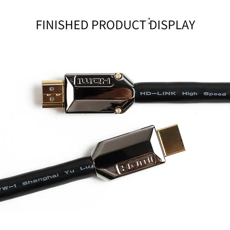 Conector HDMI con carcasa de Metal, enchufe de soldadura compatible con HDMI, conectores de Cable de datos HD de alta velocidad para ordenador, TV, cobre puro - imagen 4