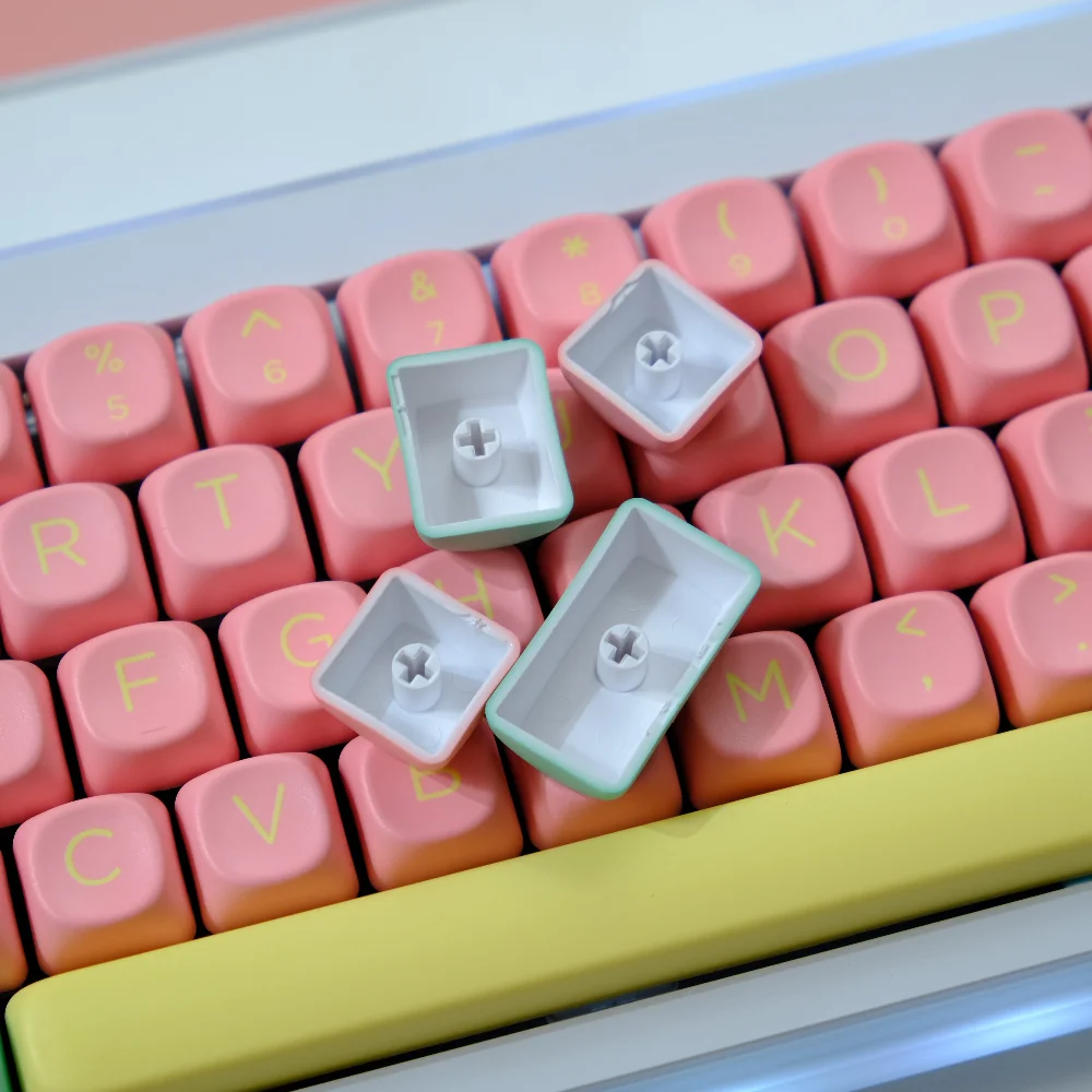 Teclas de piruleta de 132 teclas, perfil XOA MOA, Multicolor, redondo, PBT, tinte Sub para teclado mecánico MX F75 87 61 66 96 98 108 - imagen 5