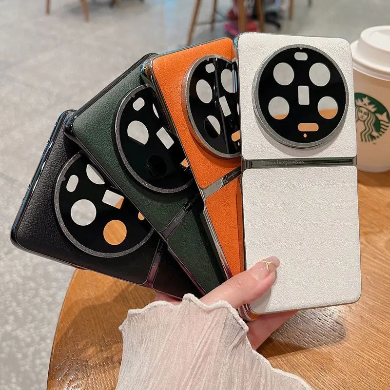 Para Xiaomi Mi 14 Ultra funda de cuero PU de lujo con funda trasera protectora magnética para Xiaomi Mi14 Pro Ultra carcasa de teléfono - imagen 3