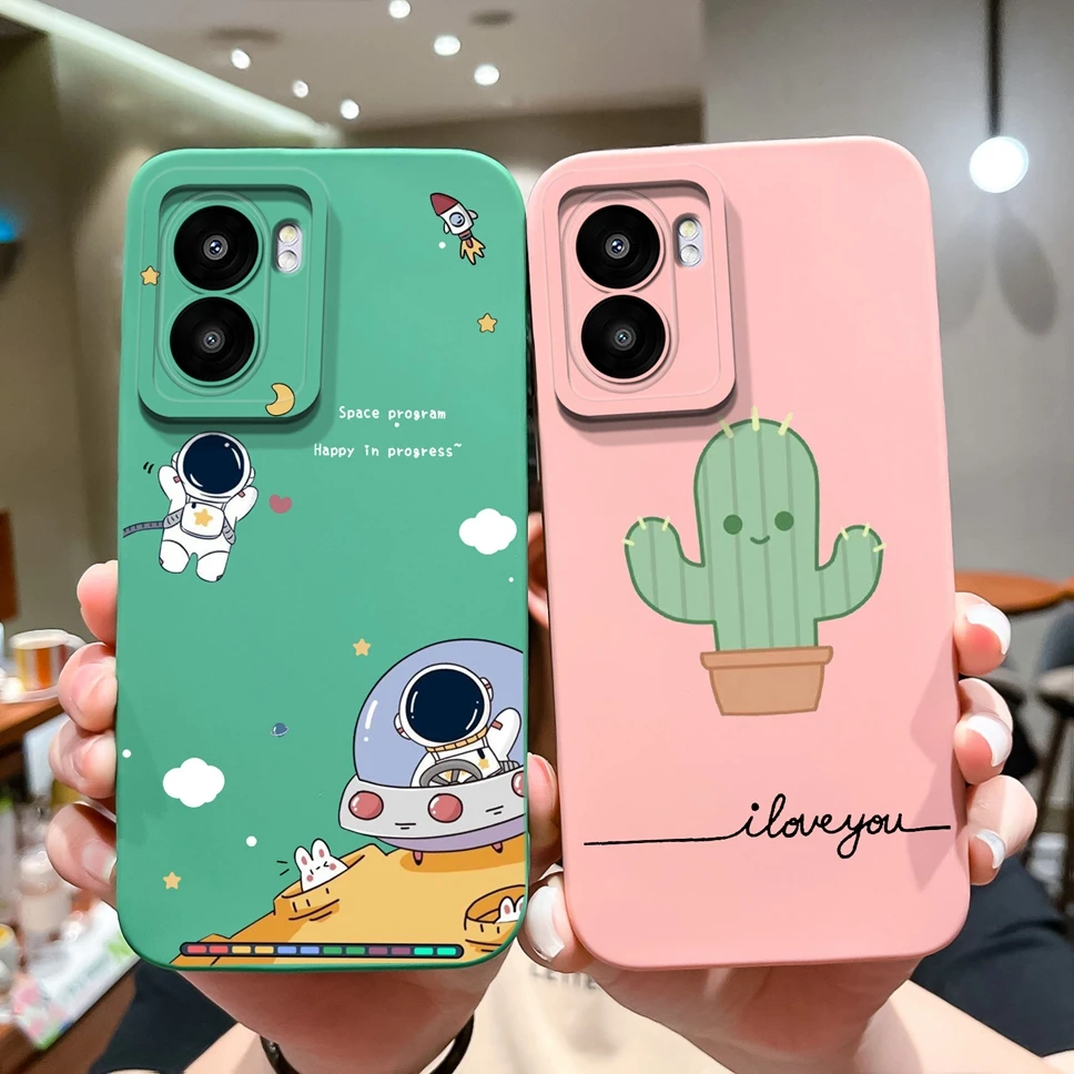 Fundas para Oppo A57, A57E, A57S, 4G, 5G, carcasa de silicona líquida de astronauta de dibujos animados encantador para OppoA57 E A 57S 4G 5G - imagen 3