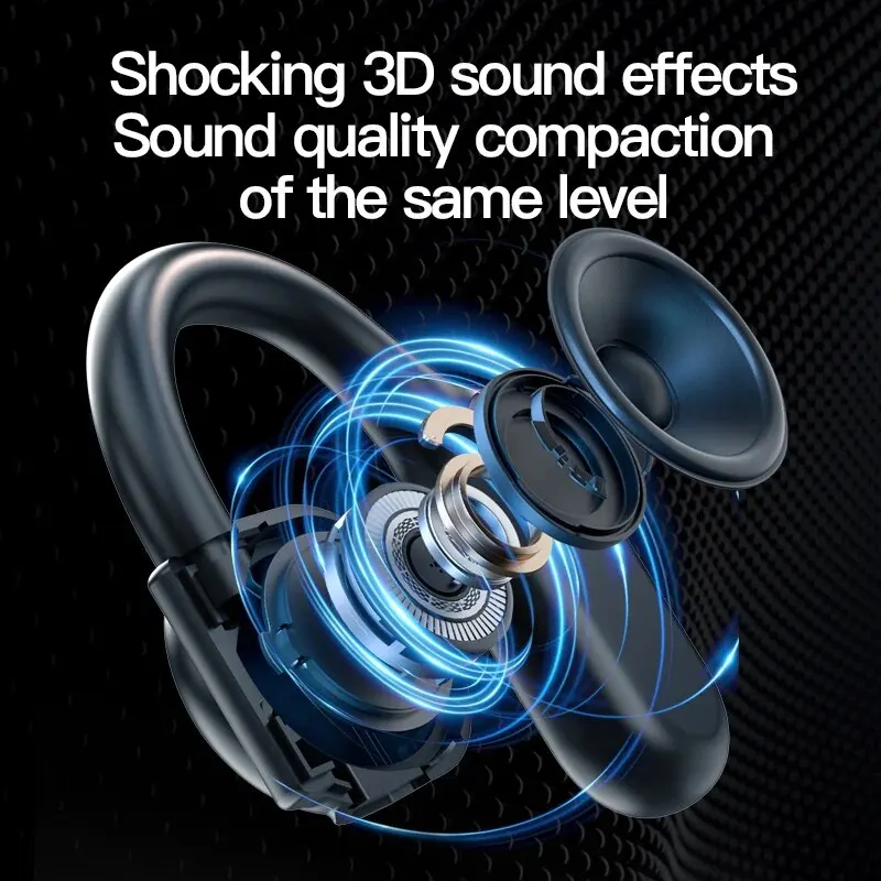 Auriculares Bluetooth 5,3 TWS, inalámbricos con gancho para la oreja, auriculares HiFi con reducción de ruido, auriculares deportivos portátiles para llamadas de coche y teléfono - imagen 3