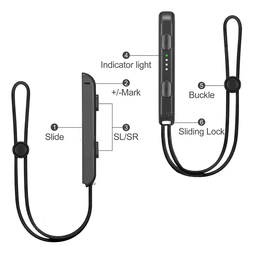 Correa de muñeca de Metal para interruptor/interruptor OLED Joycon, piezas de repuesto, accesorio de controlador Joy Con, correa de muñeca, accesorios de cordón - imagen 3