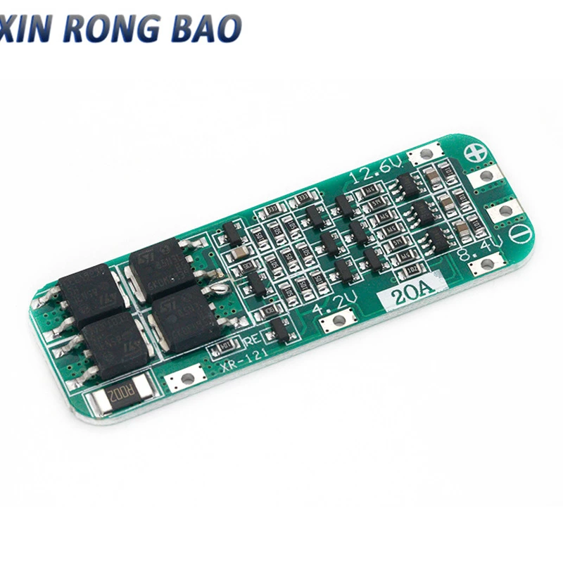 Placa de protección del cargador de batería de litio 3S 20A 18650 BMS para Motor de taladro 111,1 V 12V 12,6 V mejora el equilibrio