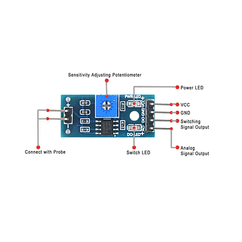Higrómetro de humedad del suelo de 10 piezas, módulo de Sensor de detección de humedad, sistema de riego automático de 5V y 12V, Compatible con Arduino - imagen 2