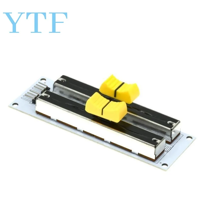 Potenciómetro deslizante de doble fila, módulo de Sensor analógico de resistencia deslizante lineal de 10K para bloque de construcción electrónico mezclador Arduino - imagen 4