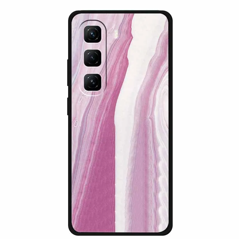 Funda de teléfono de silicona suave para INFINIX HOT 60 Pro, funda trasera de TPU para Infinix Hot60 Pro, funda de parachoques, funda con textura de Color - imagen 2