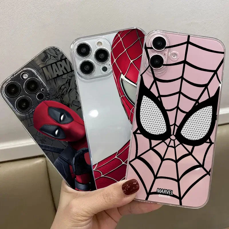 Funda Marvel Spider Man Deadpool para OPPO Realme C53 C55 C75 C67 C65 C63 C35 C30 C33 C20 C12 C21Y C25Y 9 11 10 12 Pro Plus 8 8i