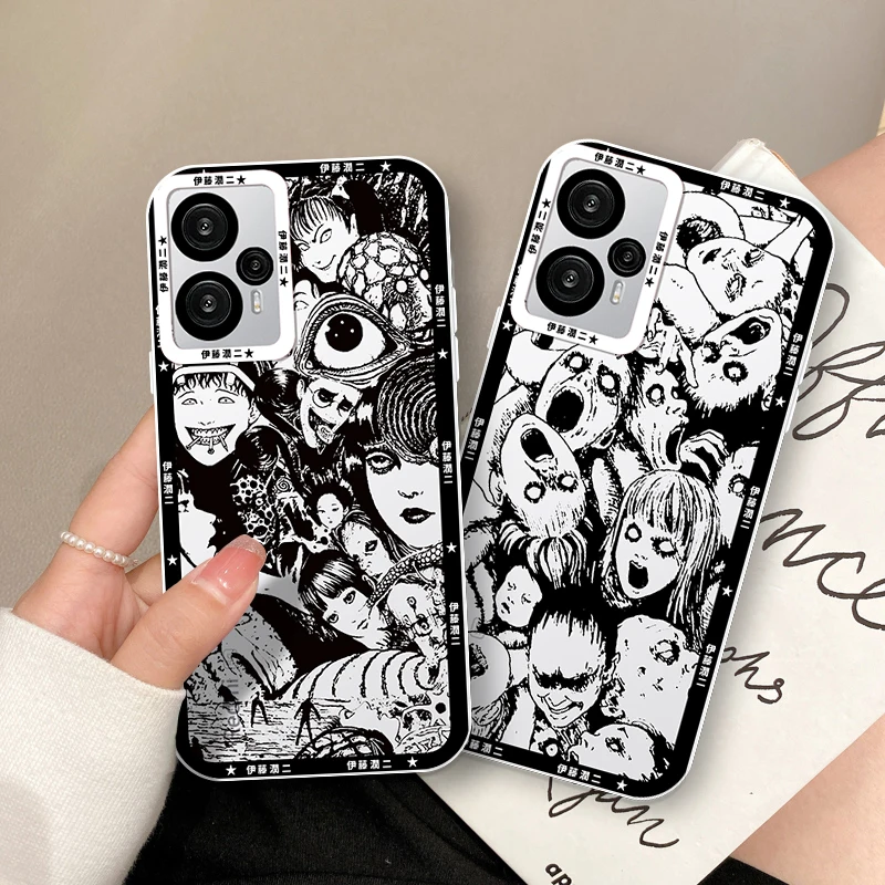 Junji Ito-cómics de terror para Poco M3, M4, X3, X4, NFC, X5, F3, Redmi Note 9, 10, 11, 12, 13 Pro, 4G, Ojos de Ángel, funda transparente para teléfono