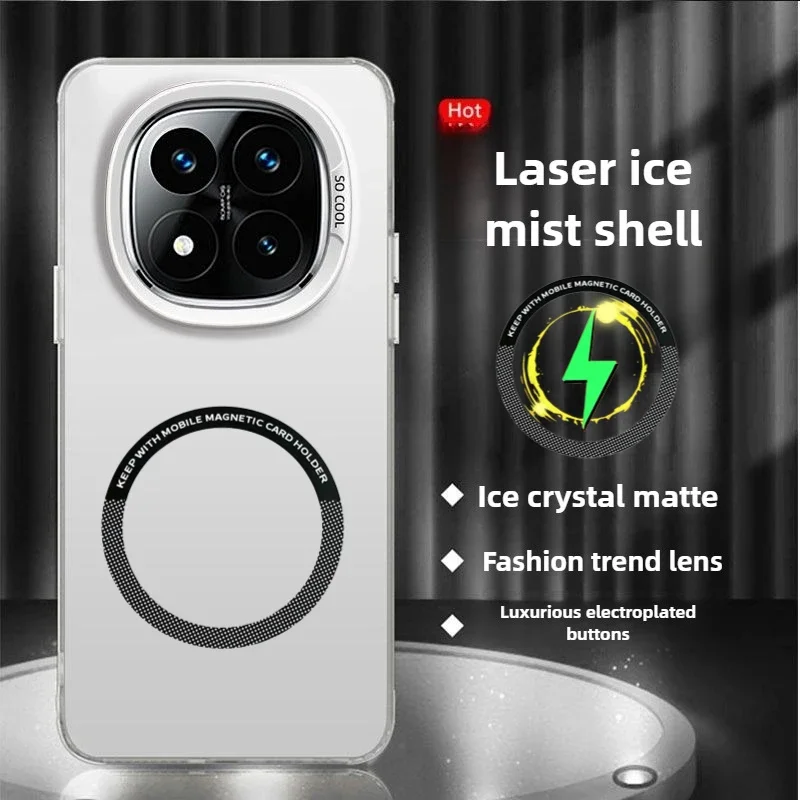 Para Redmi Note 15 Pro Plus funda mate para Magsafe funda dura de carga inalámbrica magnética para Xiaomi Redmi Note15pro 14 Pro + - imagen 3