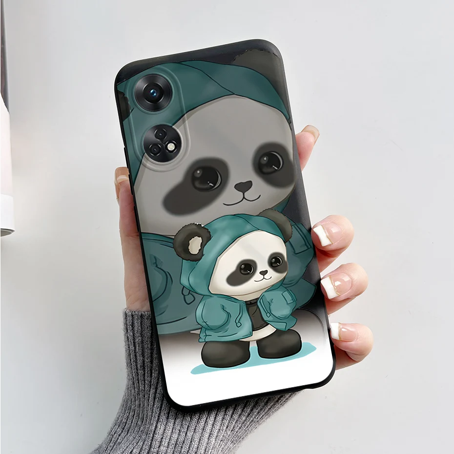Funda de silicona delgada para OPPO Reno 8 T 4G, carcasa de Panda a prueba de golpes, parachoques para OPPO Reno8 T CPH2481, Reno8T 5G CPH2505 - imagen 3