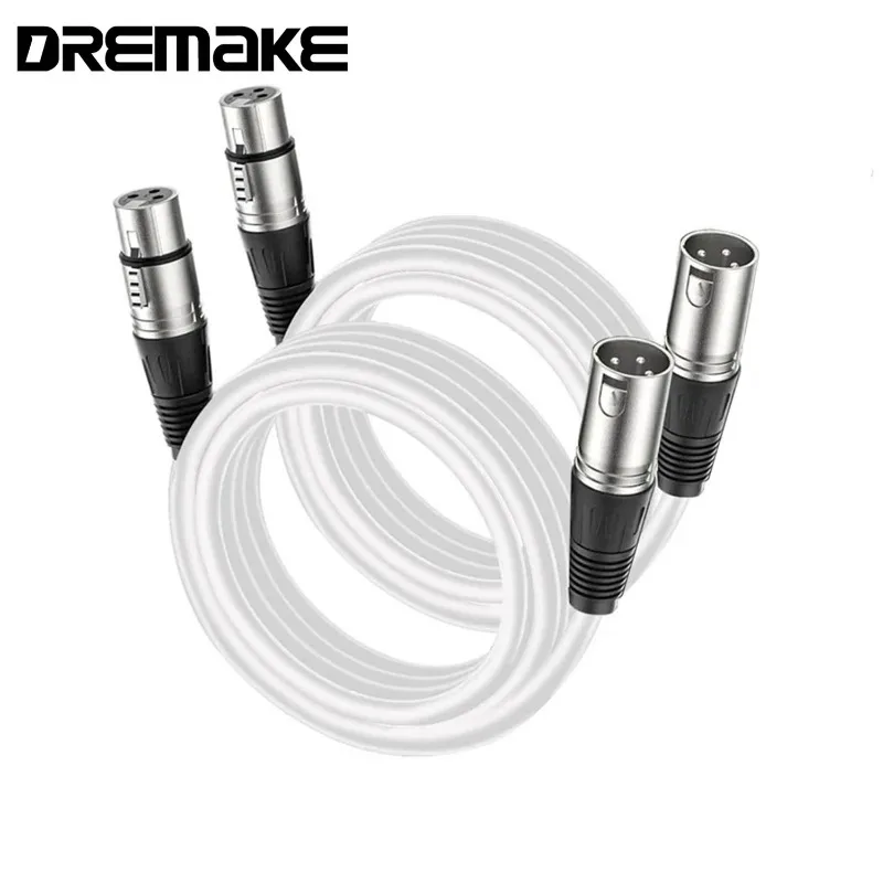 Cable de micrófono XLR de 3 pines macho a hembra, Cable amplificador de micrófono para altavoz, sistema PA, mezclador de Audio Podcast, monitores de estudio, grabación de Audio