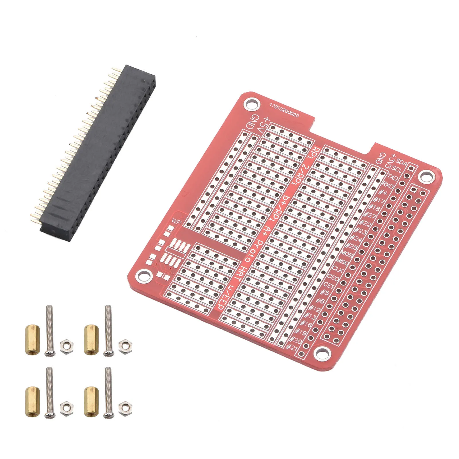 Placa de extensión GPIO de 40 pines, protector de sombrero Proto DIY para Raspberry Pi 3B/3B +/4B para Orange Pi, etc.