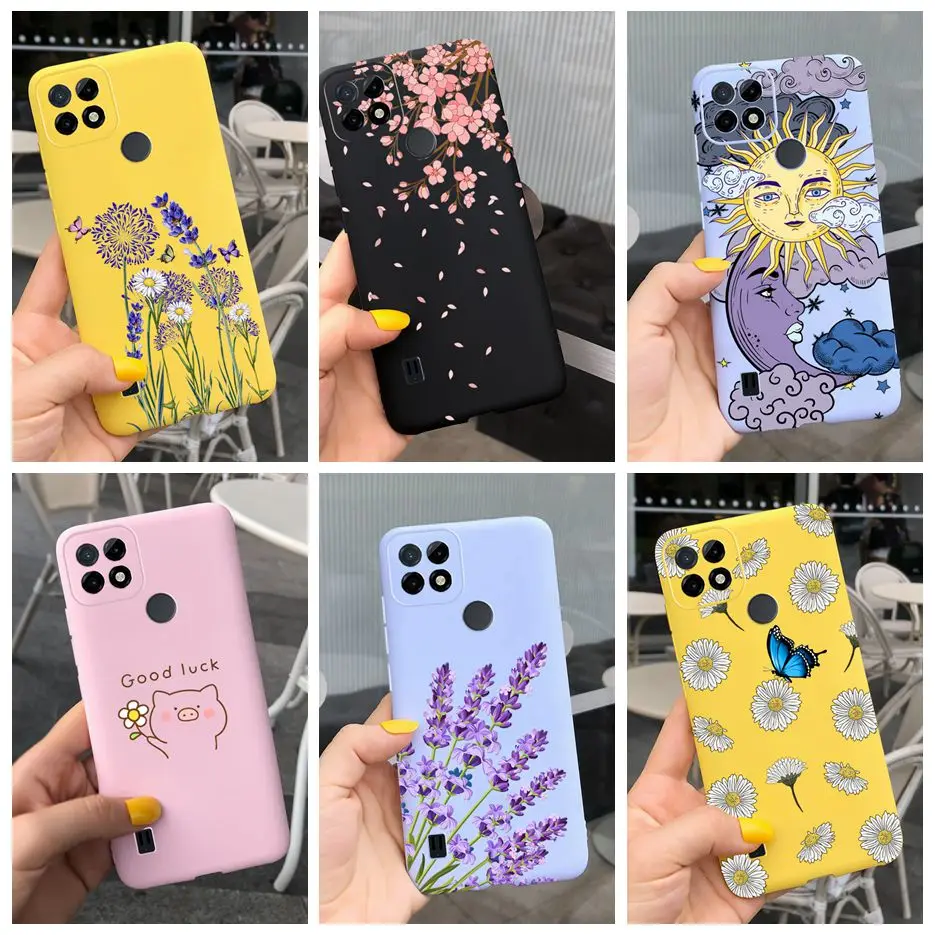 Para Realme C21 funda Realme C21Y funda bonita de moda suave TPU Fundas funda de teléfono para Realme C21 Y C 21Y RealmeC21 cubierta trasera parachoques