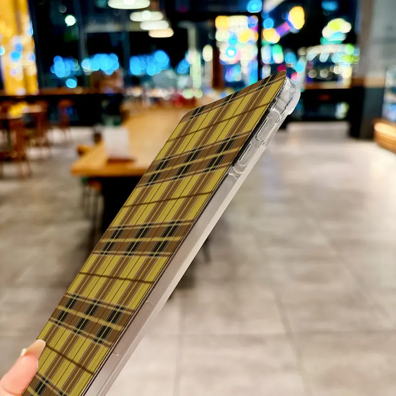 Funda de tableta a cuadros marrón-amarillo estilo británico para iPad pro 10/11 pulgadas 2020/6/7th/8th /Air 3rd/Air 4th/9th gen/Air 5th G - imagen 5