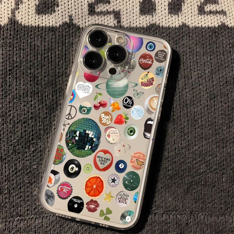 Funda de teléfono estética con círculo redondo Vintage de los años 70 para iPhone 16 15 14 13 12 11 Mini Pro Max X XR XSMax 7 8 Plus SE20 - imagen 4