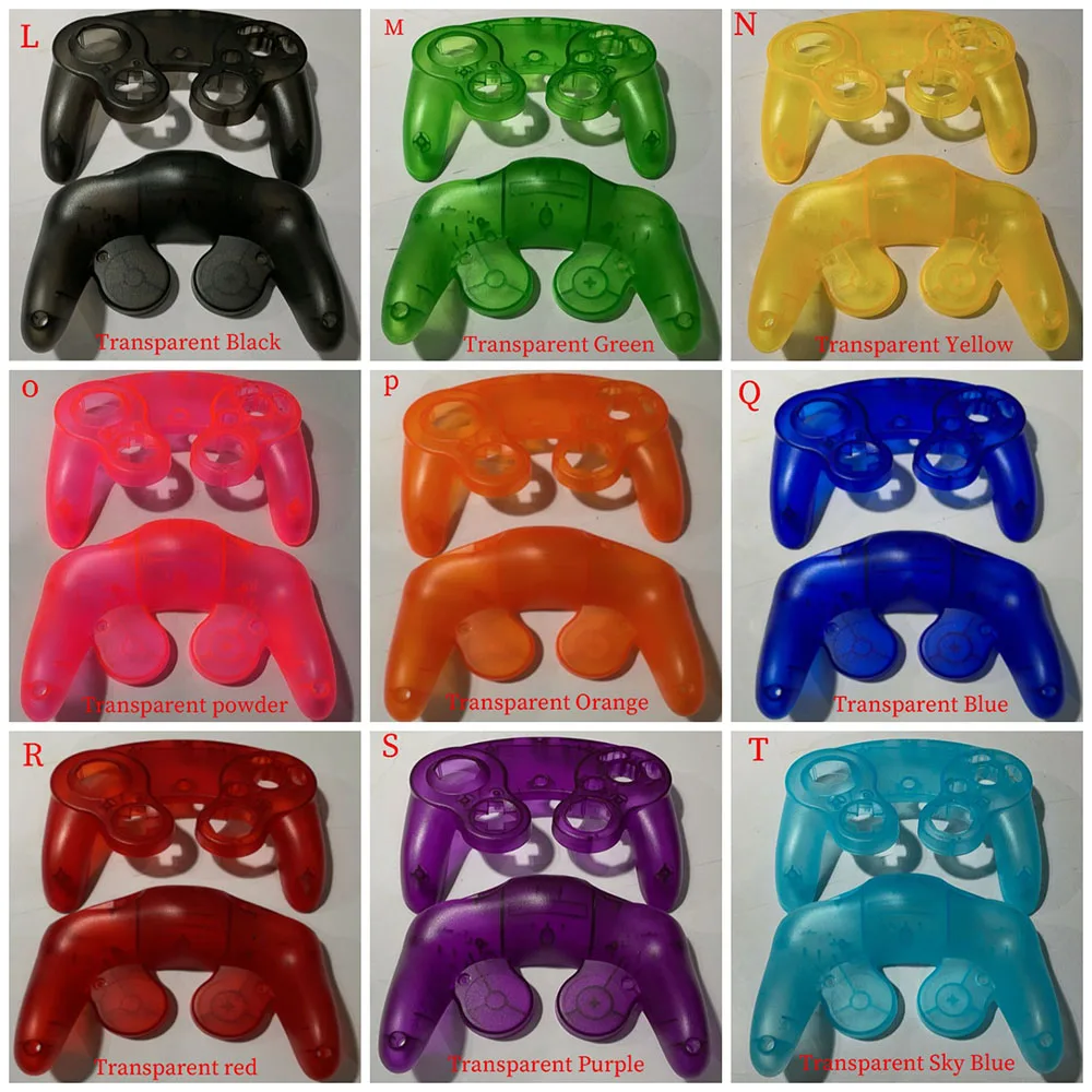 ChengHaoRan-piezas de repuesto para controlador de Gamecube, cubierta superior e inferior transparente, 1 unidad