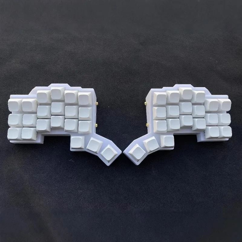Kit de teclado mecánico dividido inalámbrico Corne, teclado mecánico dividido monomodo personalizado 3D 2,4G, compatible con ergonomía VIAL - imagen 2