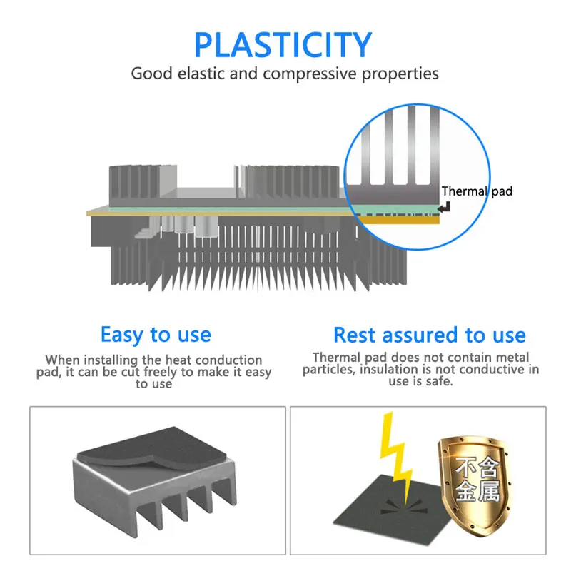 Upsiren-almohadilla de silicona conductora de refrigeración para CPU, disipador térmico Original de alta calidad, Original, auténtico, OEM, 16/18/21 W/M.K GPU - imagen 4