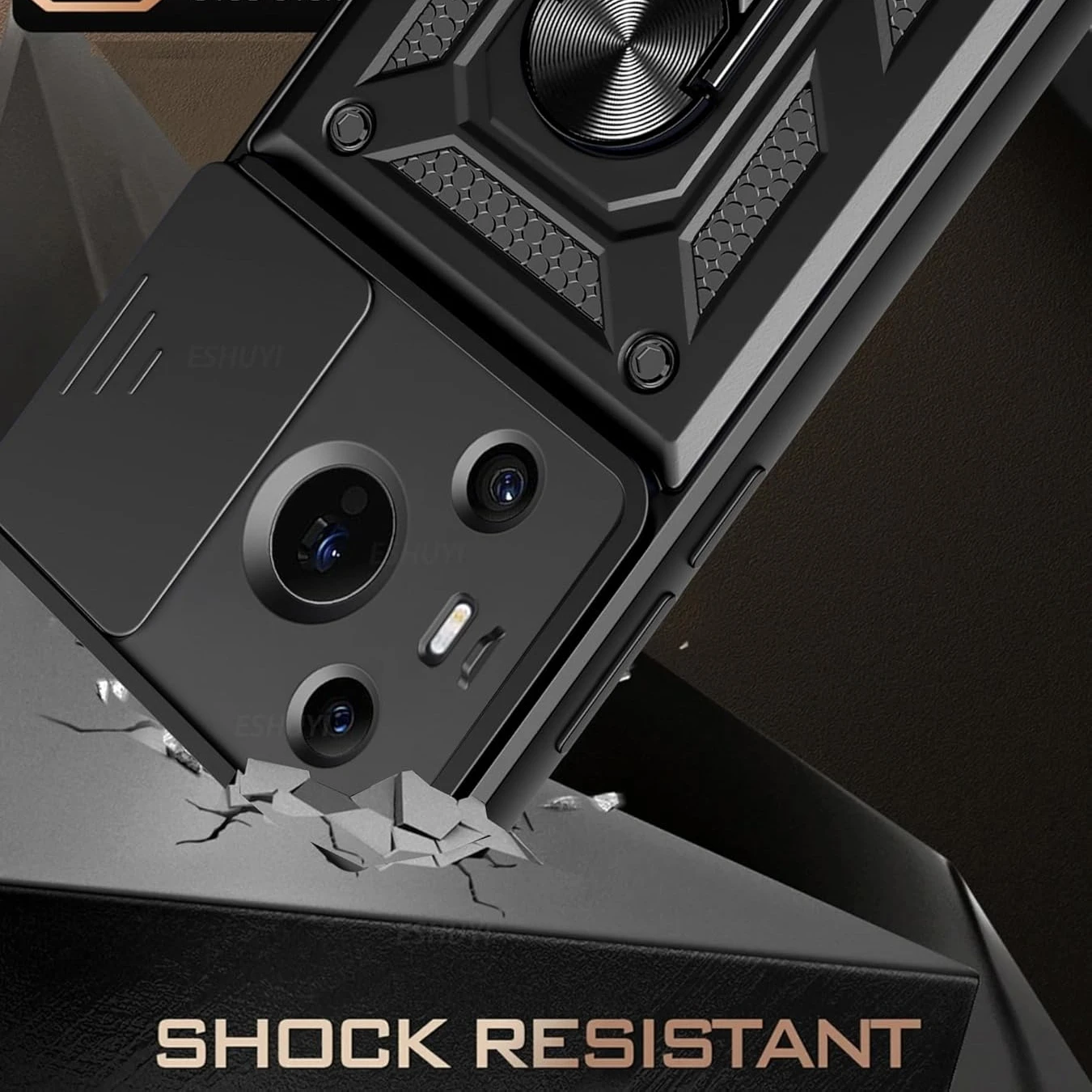 Funda protectora para Huawei Pura 70 Ultra P70 Pro, protección de lente con anillo, soporte magnético, Fundas - imagen 5