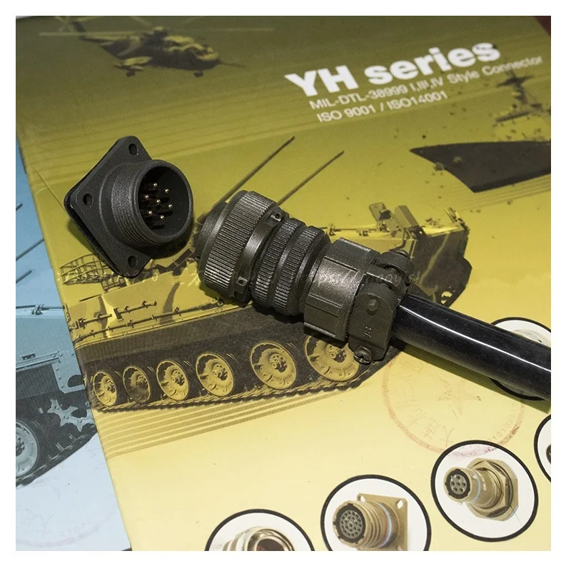 5015 enchufe de aviación estándar americano MS3106A 16S-1S 16-1S MS3102A 16S-1P 16-1P 7 Core Pin conector de aviación impermeable - imagen 3
