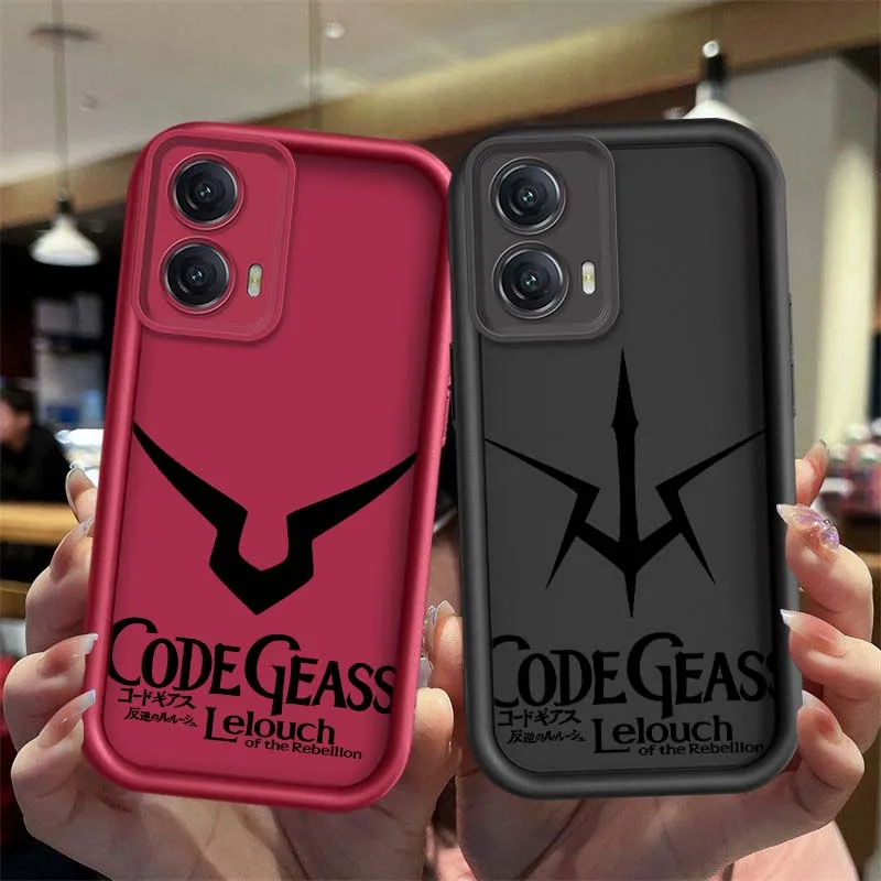 CÓDIGO de Anime GEASS Logo para Motorola G Stylus Pure G55 G54 G75 G85 G84 G32 G24 G23 G13 G04 5G 2025 cubierta de la caja del teléfono de la escalera del ojo
