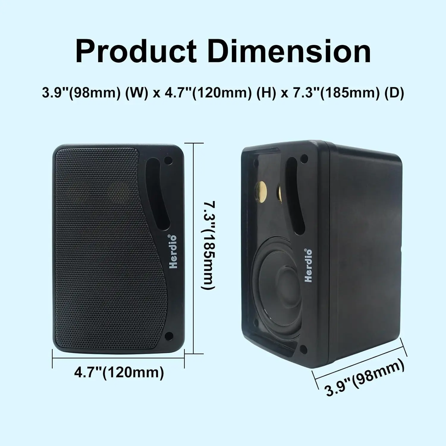 Herdio-altavoz pasivo para exteriores, 3,5 pulgadas, con cable, resistente al agua, 200W, 3 vías, montaje en pared montable Premium, para Patio, barco marino - imagen 5